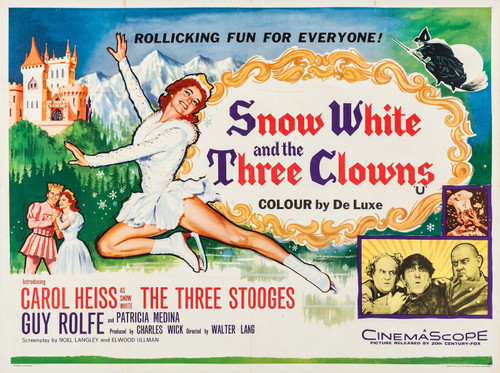 Snow White and the Three Stooges (1961)_2 Poster Canvas Movie Film Print A0 A1 A