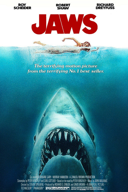 jaws napisy Poster Canvas Movie Film Print A0 A1 A2 A3 A4 A5 A6 Art Wall Decorat