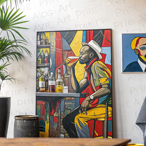 The African Barman African Digital Printable Art Abstract Afro Wall Art Afrocent