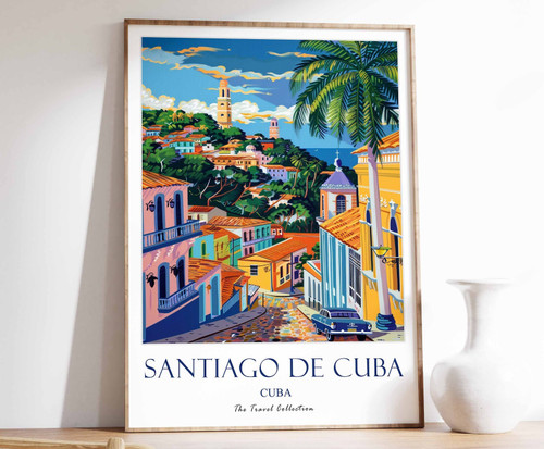 1_Santiago De Cuba Poster, Santiago De Cuba Travel Print, Cuba Travel Art, Tropi