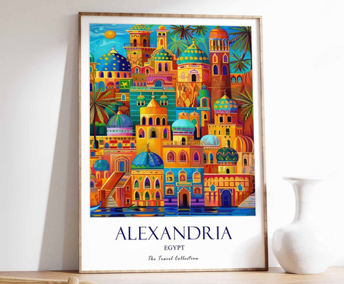 6_Alexandria Print, Alexandria Travel Poster, Egypt Print, Islamic Decor, Gift f