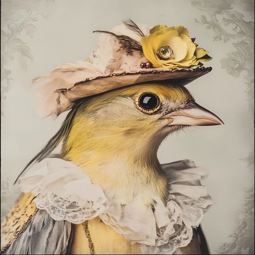Lady Bird is a medium-sized passerine with a predominantly yellow plumage, a bro