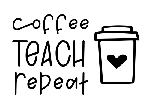 coffee teach repeat (3) Poster Canvas Movie Film Print A0 A1 A2 A3 A4 A5 A6 Art