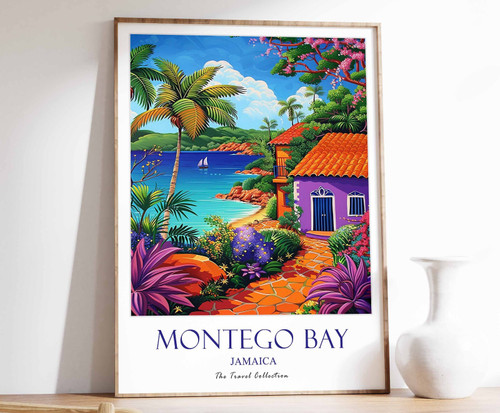 8_Montego Bay Print, Montego Bay Travel Poster, Jamaica Travel Poster, Caribbean
