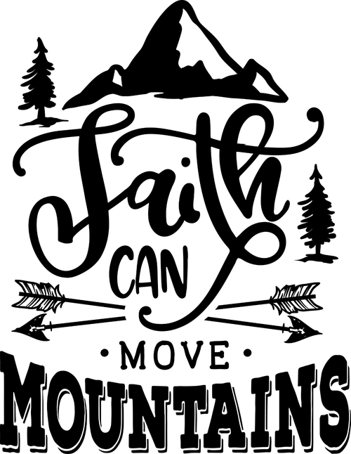 Faith can move mountains Poster Canvas Movie Film Print A0 A1 A2 A3 A4 A5 A6 Art