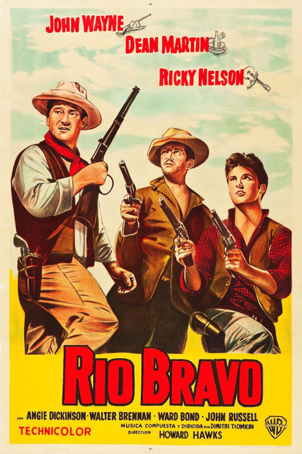 Rio Bravo (1959)_3 Poster Canvas Movie Film Print A0 A1 A2 A3 A4 A5 A6 Art Wall