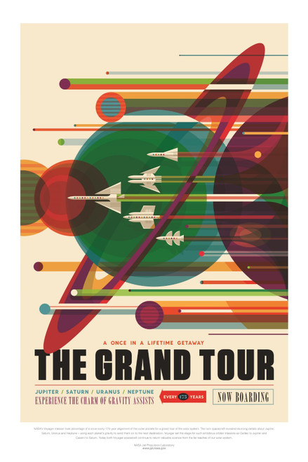 Visions of the Future NASA Grand Tour Poster Canvas Movie Film Print A0 A1 A2 A3