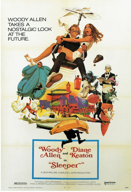 Sleeper- 1974 Poster Canvas Movie Film Print A0 A1 A2 A3 A4 A5 A6 Art Wall Decor