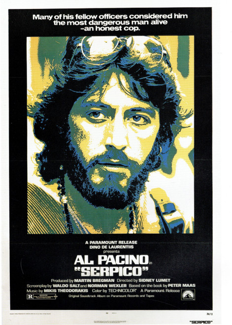 Serpico- 1973 Poster Canvas Movie Film Print A0 A1 A2 A3 A4 A5 A6 Art Wall Decor