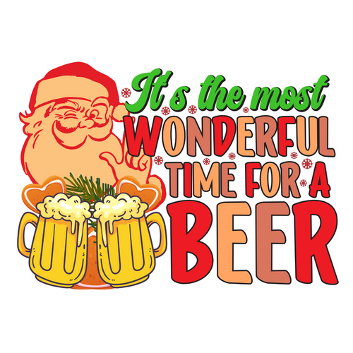 It_s the most wonderful time for a beer-01 Poster Canvas Movie Film Print A0 A1