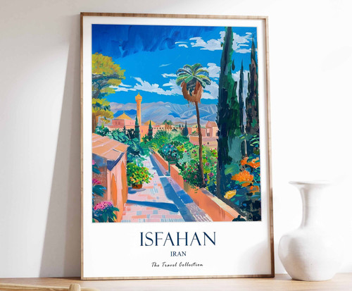 5_Isfahan Print, Isfahan Travel Poster, Middle East Travel Print, Islamic Decor,
