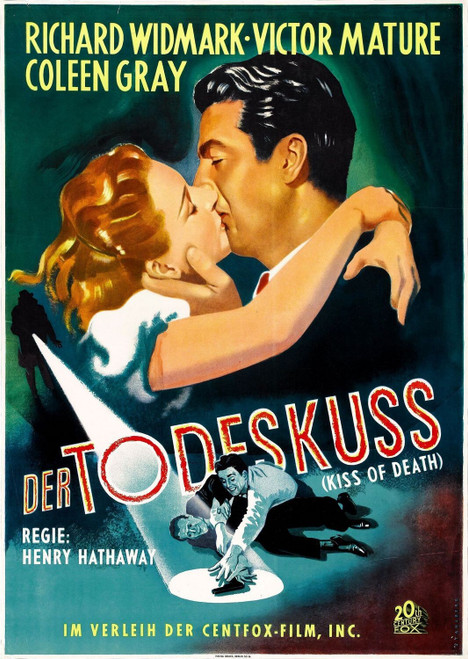 Kiss of Death (1947)_4 Poster Canvas Movie Film Print A0 A1 A2 A3 A4 A5 A6 Art W