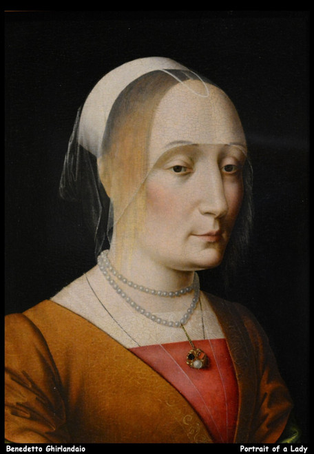 benedetto-ghirlandaio---portrait-of-a-lady--jpb_13097337605_o(1) Poster Canvas M