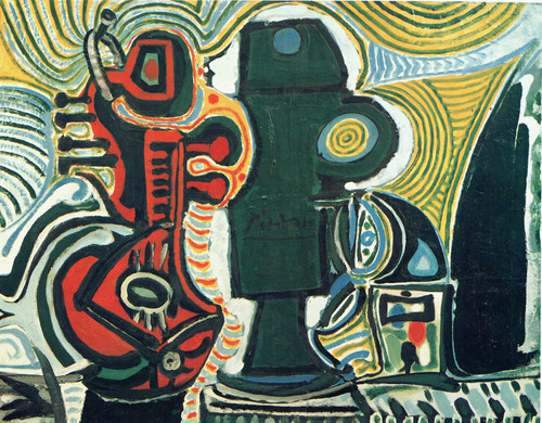 Pablo Picasso - Mandolin Jug and Glass 1962 Poster Canvas Movie Film Print A0 A1