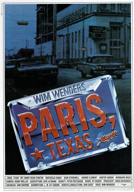Paris Texas- German 1984 Poster Canvas Movie Film Print A0 A1 A2 A3 A4 A5 A6 Art