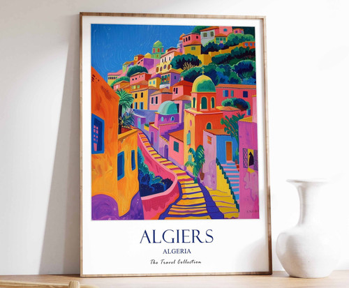 6_Algiers Print, Algiers Travel Poster, Algeria Travel Print, Islamic Decor, Gif