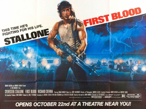 First Blood (1982)_6 Movie Film Poster Canvas iconic design