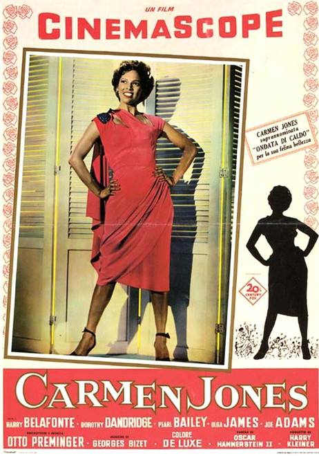 Carmen Jones (1954)_2 Movie Film Poster Canvas iconic design
