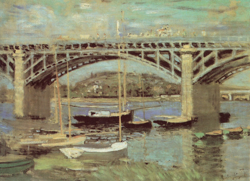 Claude Monet - Bridge at Argenteuil 1874 Poster Canvas Movie Film Print A0 A1 A2