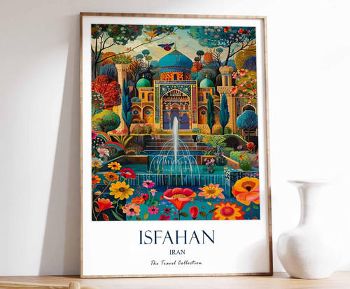 8_Isfahan Print, Isfahan Travel Poster, Middle East Travel Print, Islamic Decor,