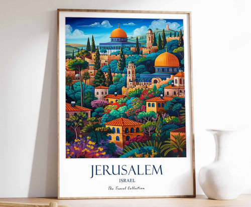 2_Jerusalem Print, Jerusalem Travel Poster, Israel Travel Poster, Middle Eastern