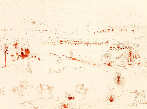 Salvador Dalí (1904-1989). View of Toledo, 1957. Poster Canvas Movie Film Print