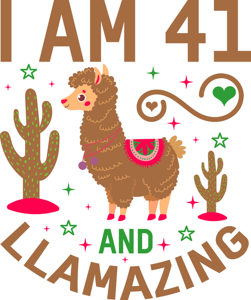I Am 41 And Llamazing (2) Poster Canvas Movie Film Print A0 A1 A2 A3 A4 A5 A6 Ar
