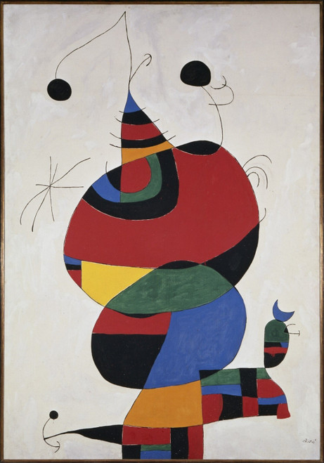 Joan Miró - Woman bird and star Poster Canvas Movie Film Print A0 A1 A2 A3 A4 A5