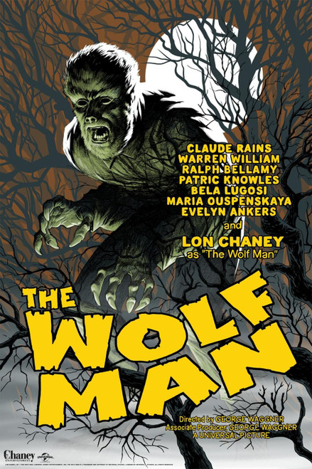 THE WOLF MAN (1941) 1 Poster Canvas Movie Film Print A0 A1 A2 A3 A4 A5 A6 Art Wa