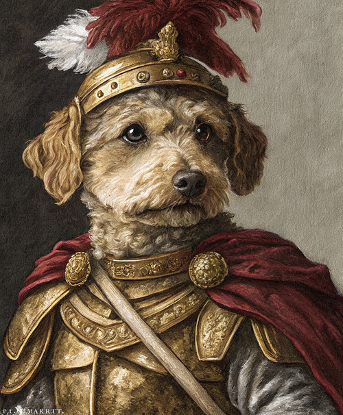 Emperor Pet Portrait Custom Funny Canvas Royal Pet PortraitDigital ArtPet Portra