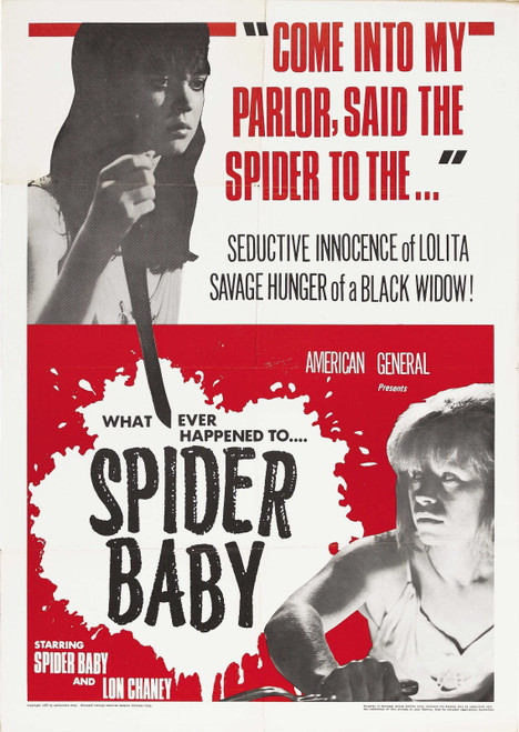 Spider Baby 01 Poster Canvas Movie Film Print A0 A1 A2 A3 A4 A5 A6 Art Wall Deco
