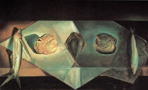 Salvador Dali - Eucharistic Still Life 1952 Poster Canvas Movie Film Print A0 A1
