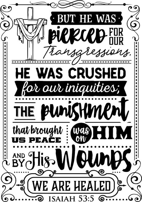 But He was pierced for our Poster Canvas Movie Film Print A0 A1 A2 A3 A4 A5 A6 A