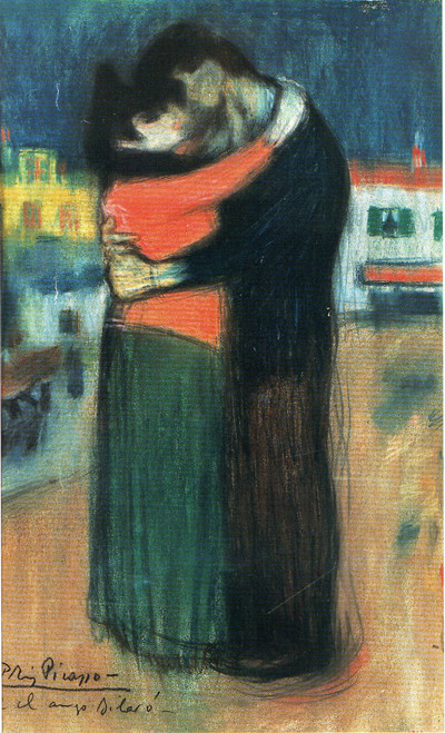Pablo Picasso - The embrace 1900 Poster Canvas Movie Film Print A0 A1 A2 A3 A4 A