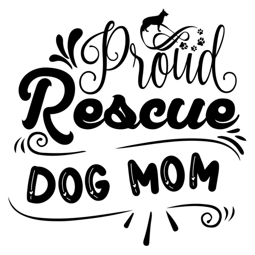 Proud Rescue Dog Mom-01 Poster Canvas Movie Film Print A0 A1 A2 A3 A4 A5 A6 Art