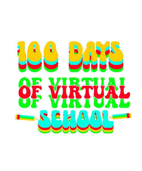 100 Days Of Virtual School-01 (3) Poster Canvas Movie Film Print A0 A1 A2 A3 A4