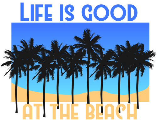 Life is Good at the Beach Poster Canvas Movie Film Print A0 A1 A2 A3 A4 A5 A6 Ar