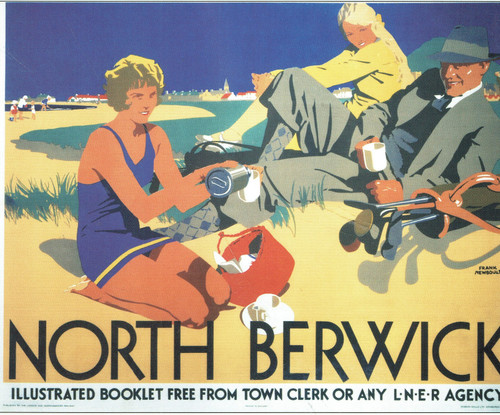 Scotland Railway vintage poster (17) Berwick 6 Poster Canvas Movie Film Print A0