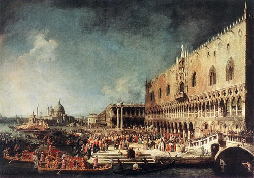 Canaletto_Arrival_of_the_French_Ambassador_in_Venice Poster Canvas Movie Film Pr