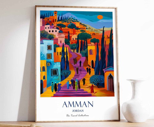 6_Amman Print, Amman Travel Poster, Jordan Travel Print, Islamic Decor, Gift for