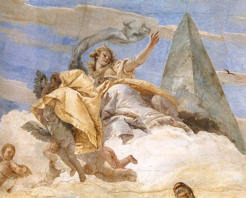 Tiepolo_Palazzo_Labia_Bellerophon_on_Pegasus_detail2 Poster Canvas Movie Film Pr