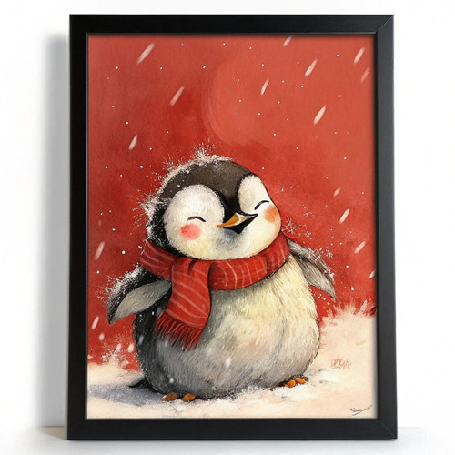 Cartoon Nursery Penguin Wall Art Print Animal Wall Artwork Penguin Nursery Print