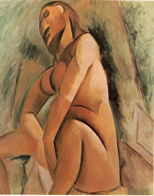 Nude seated woman 1909 Picasso