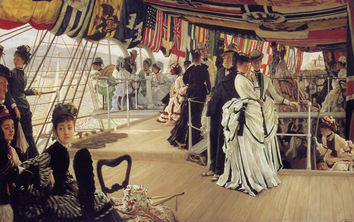 TissotJames-The_Ball_on_Shipboard_(Unedited)-Sun Poster Canvas Movie Film Print
