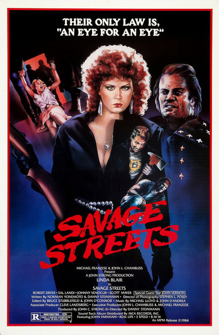 Savage Streets 01 Poster Canvas Movie Film Print A0 A1 A2 A3 A4 A5 A6 Art Wall D