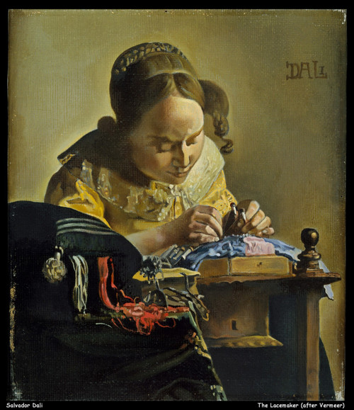 salvador-dali--the-lacemaker-after-vermeer_15736487914_o(1) Poster Canvas Movie