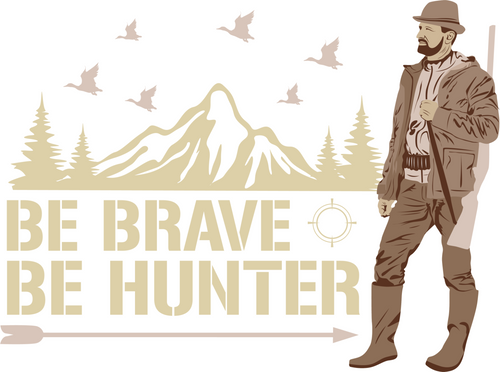 Be Brave be Hunter Poster Canvas Movie Film Print A0 A1 A2 A3 A4 A5 A6 Art Wall