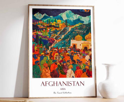 3_Afghanistan Travel Print, Vintage Afghan Art Poster, Kabul Print, Islamic Deco