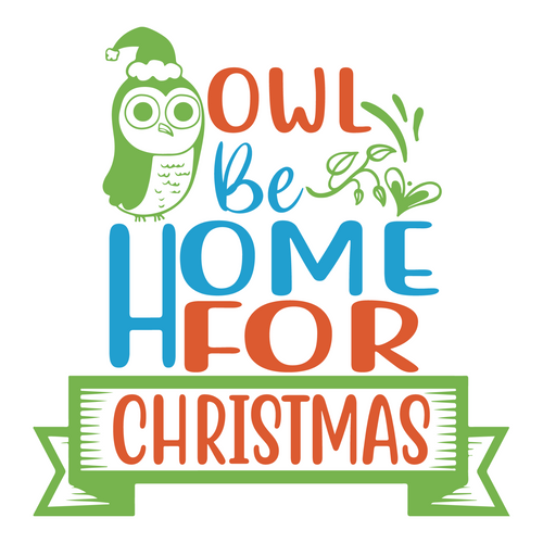 Owl Be Home For Christmas-01 Poster Canvas Movie Film Print A0 A1 A2 A3 A4 A5 A6