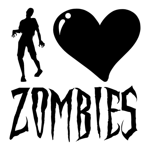 I Love Zombies Funny Poster Creative Canvas Print A0 A1 A2 A3 A4 A5 A6 Art Wall